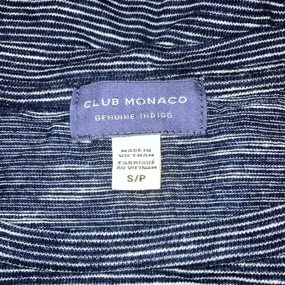Club Monico Navy and White stripe tee - Picture 3 of 4